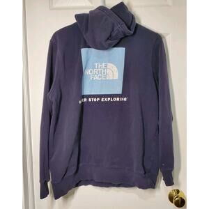 The North Face Women's Pullover Blue Hoodie Sweatshirt Size L